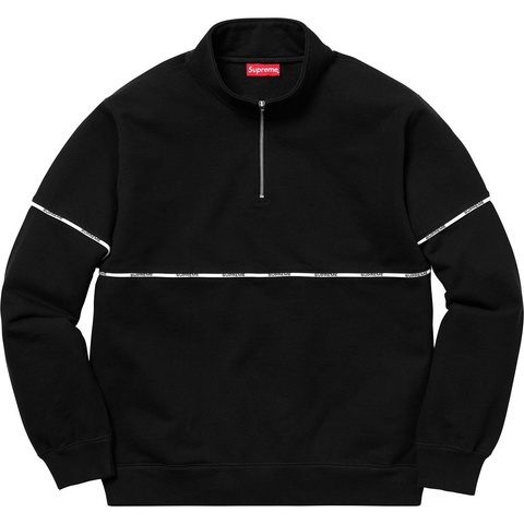 Logo Piping Half Zip Sweatshirt - SupremeCommunity