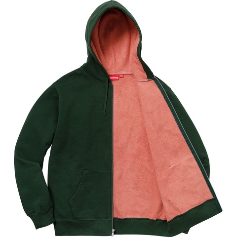 Contrast Zip Up Hooded Sweatshirt - Supreme