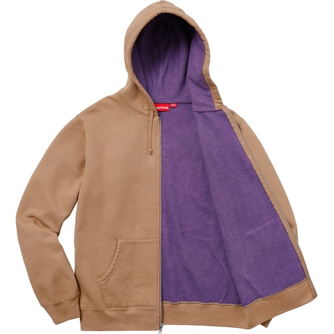 Contrast Zip Up Hooded Sweatshirt - Supreme