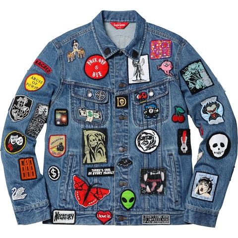 Supreme Patches Denim Trucker Jacket - Colorway