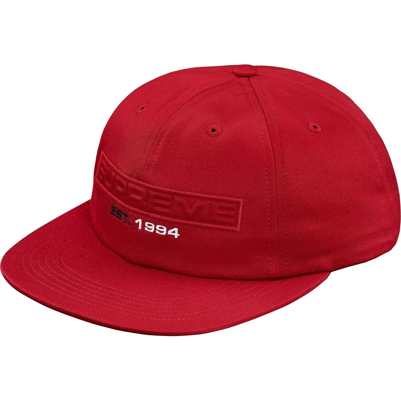 Supreme Embossed Logo 6-Panel (SS18) - $48