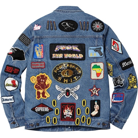 Supreme Patches Denim Trucker Jacket - Colorway