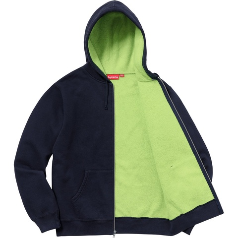 Contrast Zip Up Hooded Sweatshirt - Supreme