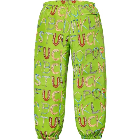Supreme Alphabet Silk Pant - Colorway
