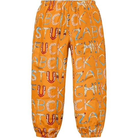 Supreme Alphabet Silk Pant - Colorway
