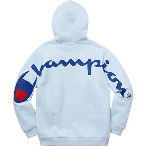 Supreme × Champion Label Hooded Sweatshi New - Supreme x Champion Label Hooded Hoodie Sweatshirt Mens Ash