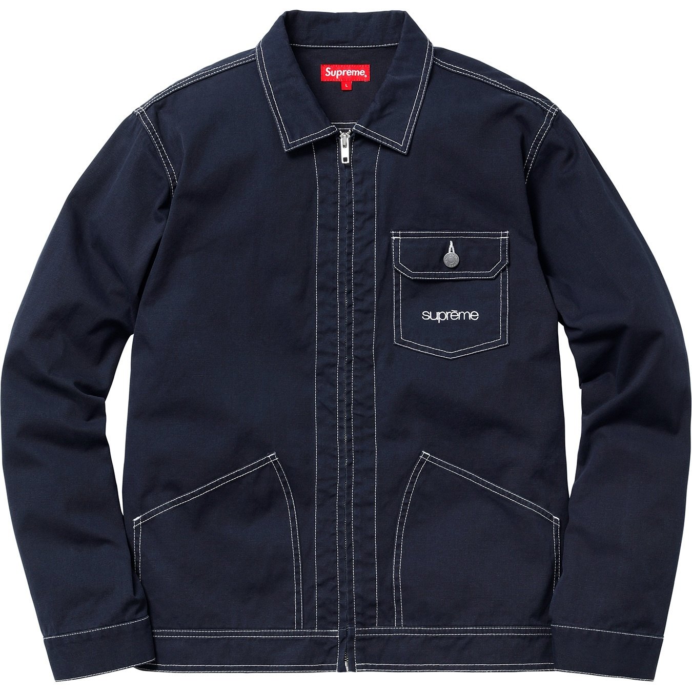 Supreme Contrast Stitch Work Jacket (SS18) - $158