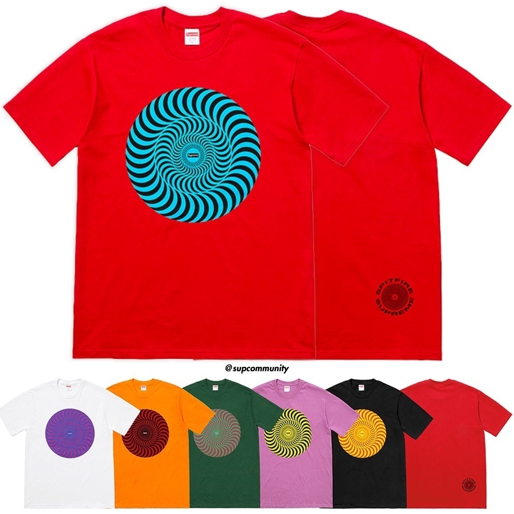 Supreme®/Spitfire® Classic Swirl T-Shirt - Supreme