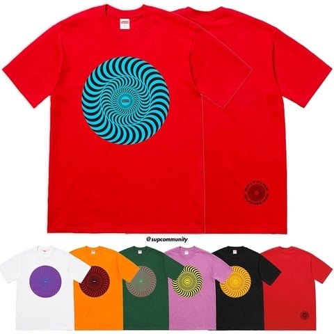 Supreme Supreme®/Spitfire® Classic Swirl T-Shirt - $44.00