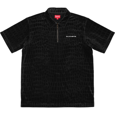 Supreme Croc Velour Zip Polo ポロシャツ Croc Velour Zip Polo - spring/summer 2018 - Supreme