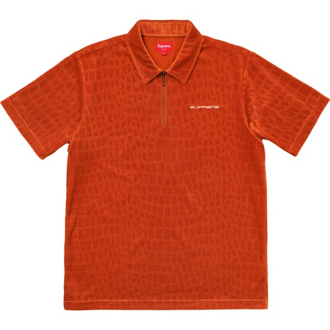 Supreme Croc Velour Zip Polo ポロシャツ Croc Velour Zip Polo - spring/summer 2018 - Supreme