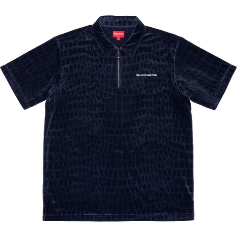 Supreme Croc Velour Zip Polo ポロシャツ Croc Velour Zip Polo - spring/summer 2018 - Supreme