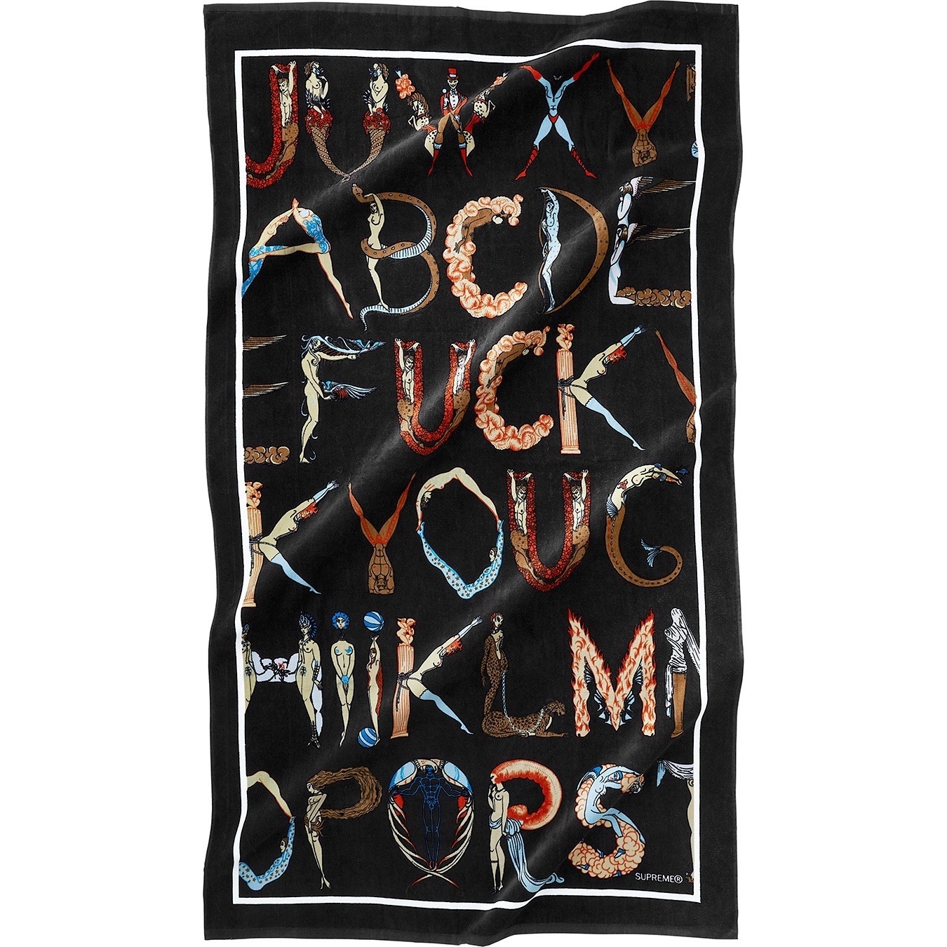 Supreme Alphabet Beach Towel (SS18) - $68