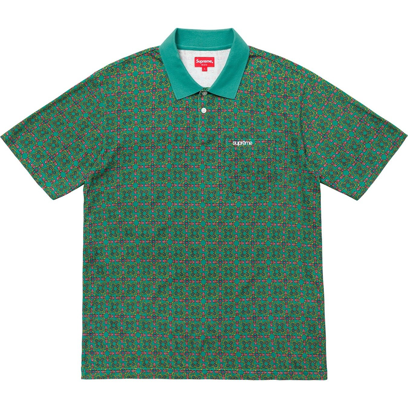 Supreme Bridle Print Polo (SS18) - $98