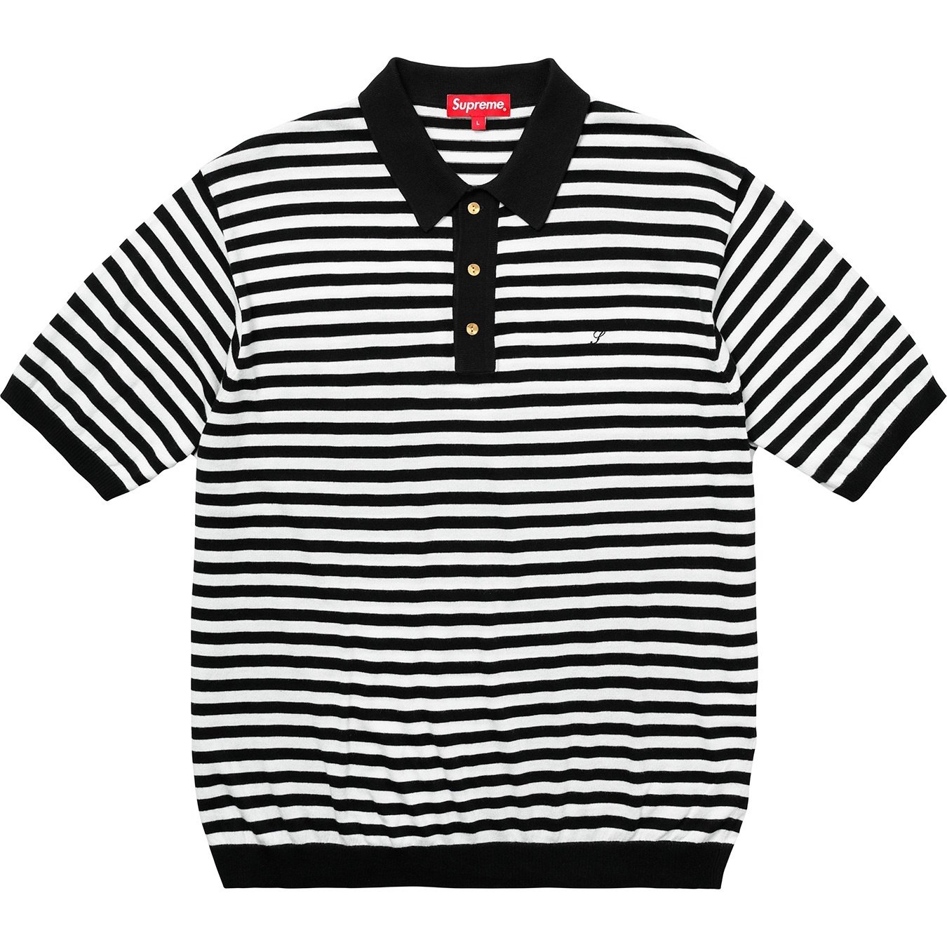 Supreme Striped Knit Polo (SS18) - $128