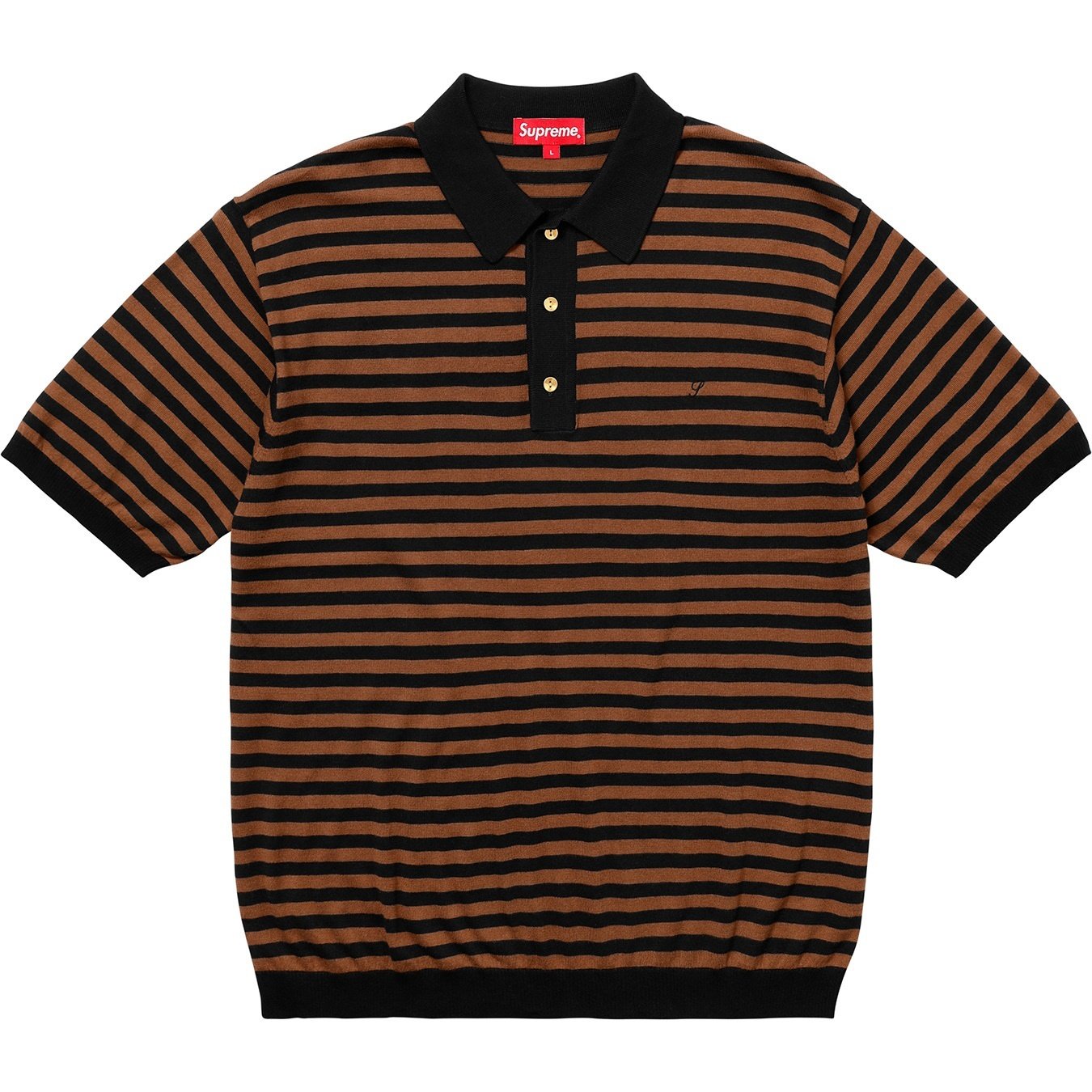 Supreme Striped Knit Polo (SS18) - $128