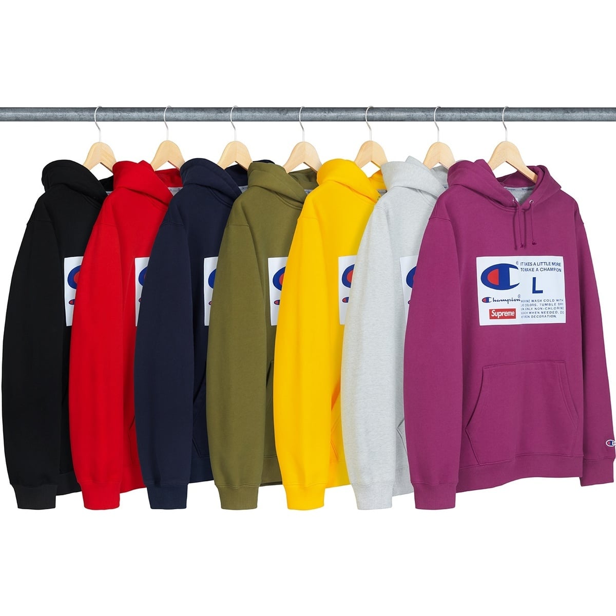 Supreme × Champion Label Hooded Sweatshi Fall/Winter 2018 Preview – Supreme