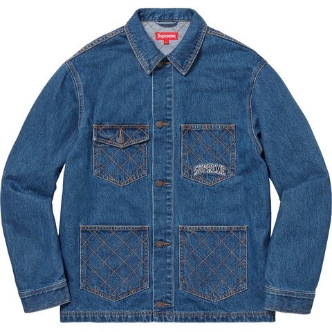 Diamond Stitch Denim Chore Coat - fall/winter 2018 - Supreme