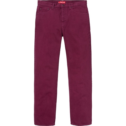 Supreme Washed Regular Jean - Washed Plum