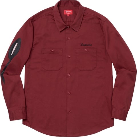 n*3様 値下不可 Supreme Rose L/S Work Shirt 長袖 Rose L/S Work Shirt - fall/winter 2018 - Supreme