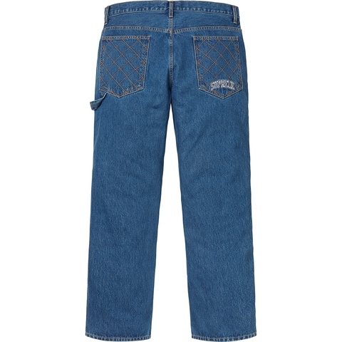 Supreme Diamond Stitch Carpenter Jean - Washed Blue