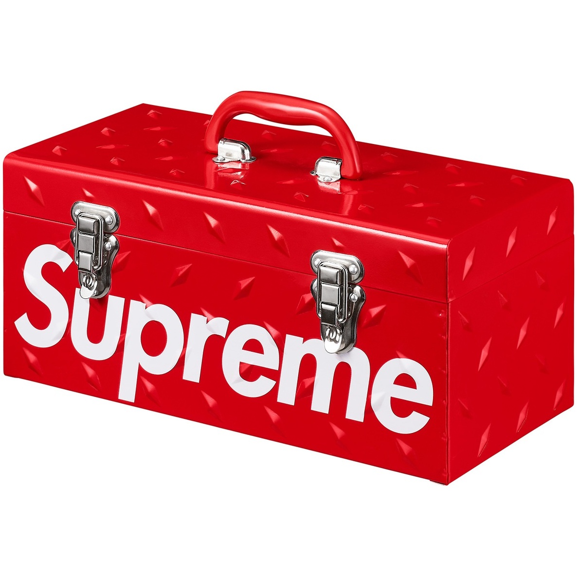 Supreme Diamond Plate Tool Box (FW18) - Red - $118