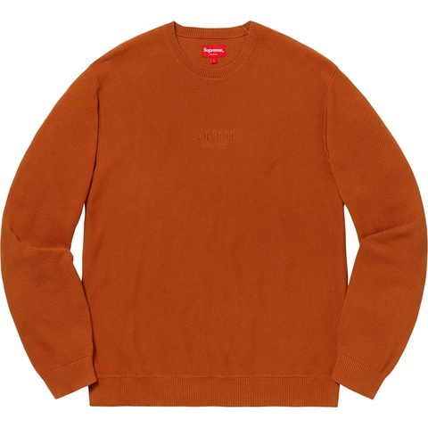 Supreme Pique Crewneck - Copper