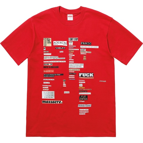 Supreme Cutouts Tee - Red