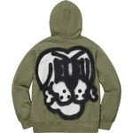 Supreme Bone Zip Up Sweatshirt (FW18) - Light Olive