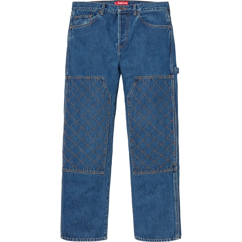 Supreme Diamond Stitch Carpenter Jean - Washed Blue