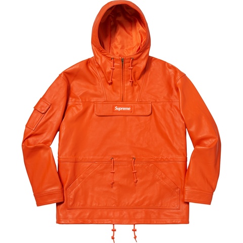 Supreme Leather Anorak - Orange