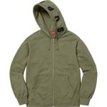 Supreme Bone Zip Up Sweatshirt (FW18) - Light Olive
