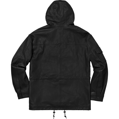Supreme Leather Anorak - Black
