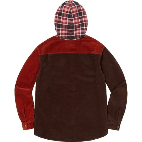 Hooded Color Blocked Corduroy Shirt - Supreme