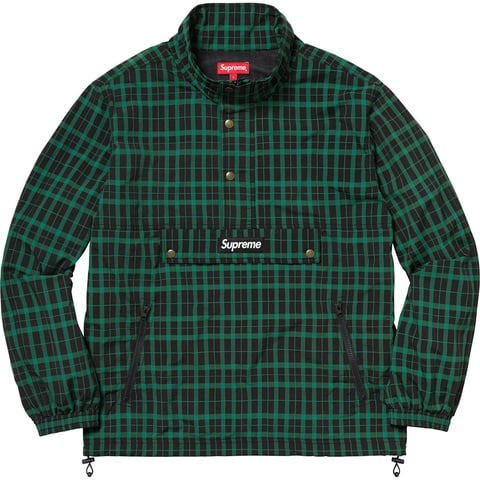 Supreme Nylon Plaid Pullover - Green