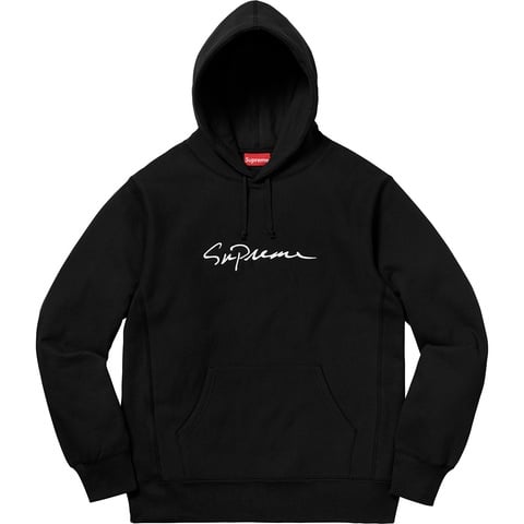 トップス SUPREME Classic Script Hooded Sweatshirt Supreme Classic Script Hooded Sweatshirt Black Men's - FW18 - US