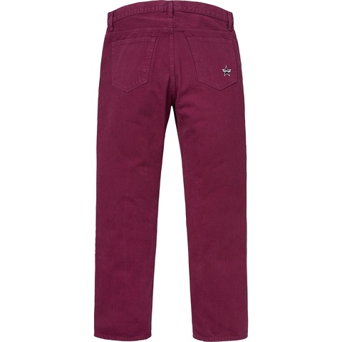 Supreme Washed Regular Jean - Washed Plum