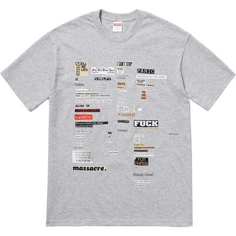 Supreme Cutouts Tee - Heather Grey