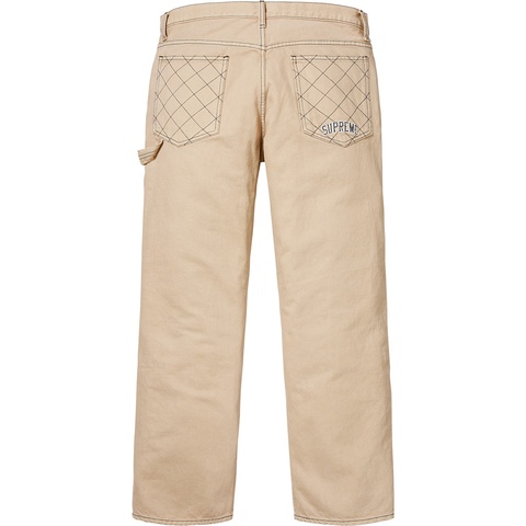 Supreme Diamond Stitch Carpenter Jean - Beige