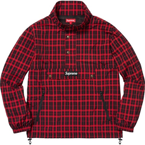 Supreme Nylon Plaid Pullover - Red