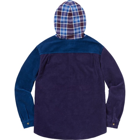 トップス SUPREME18AW Hooded Color Corduroy Shirt Hooded Color Blocked Corduroy Shirt - Supreme