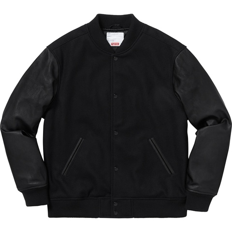 Supreme Motion Logo Varsity Jacket - Black