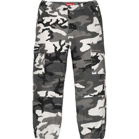 Supreme Leather Cargo Pant - Snow Camo