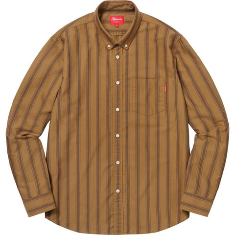 Supreme Oxford Shirt - Gold Stripe