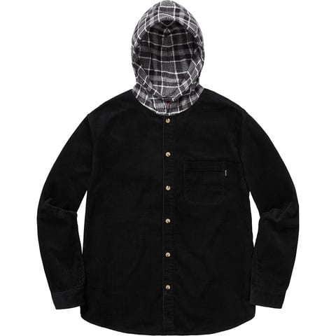 Hooded Color Blocked Corduroy Shirt - Supreme