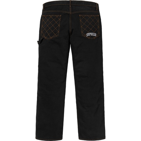 Supreme Diamond Stitch Carpenter Jean - Black