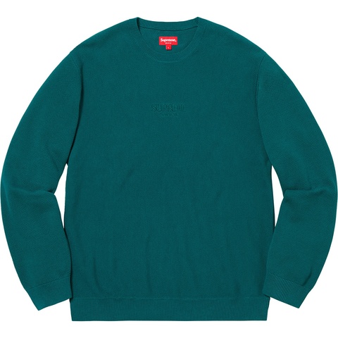 Supreme Pique Crewneck - Teal