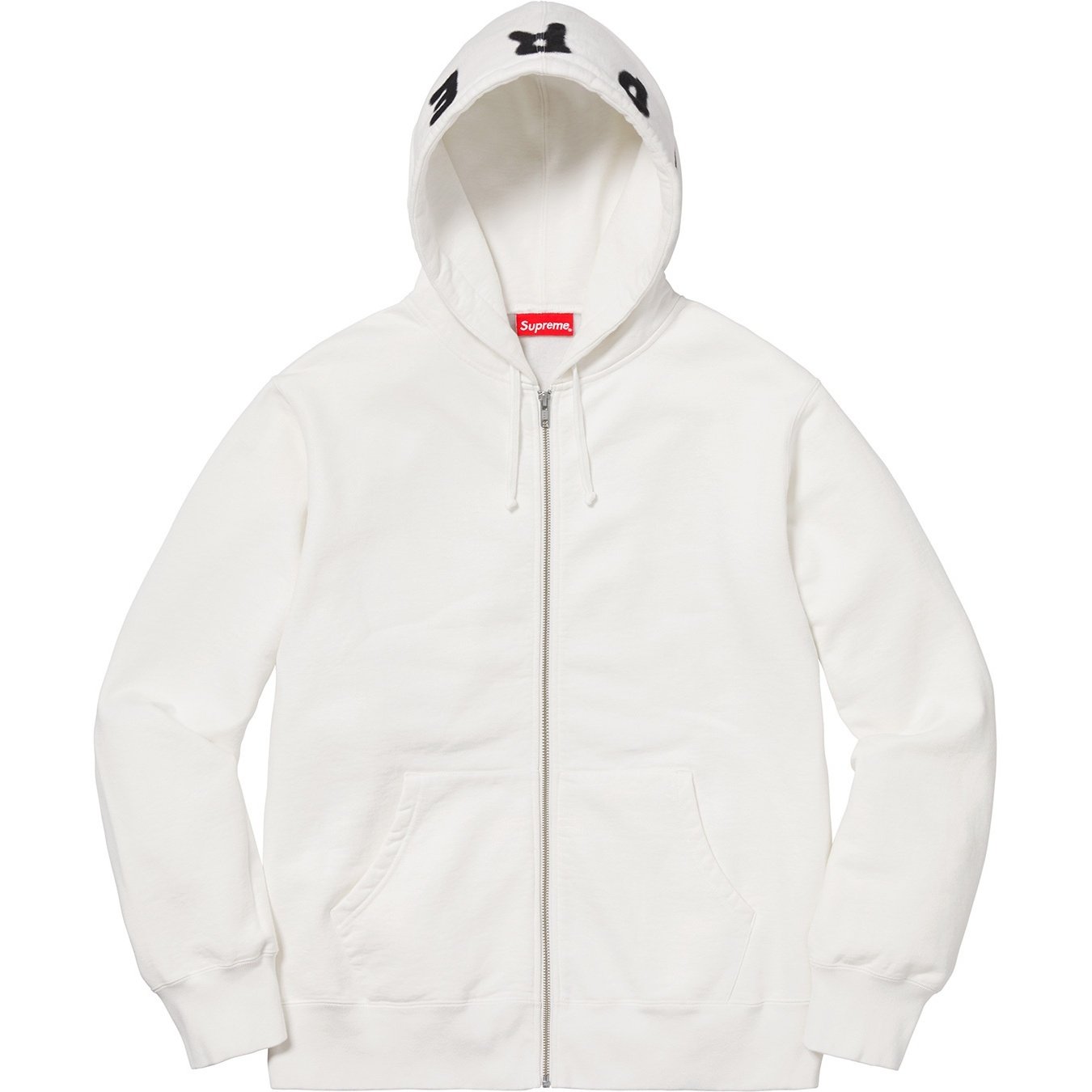 Supreme Bone Zip Up Sweatshirt (FW18) - White - $168
