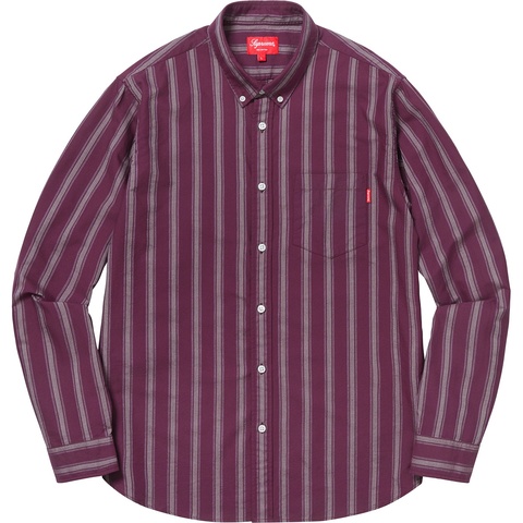 Supreme Oxford Shirt - Plum Stripe