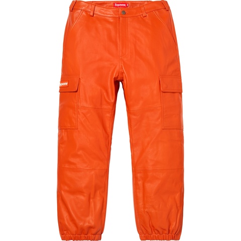 Supreme Leather Cargo Pant - Orange